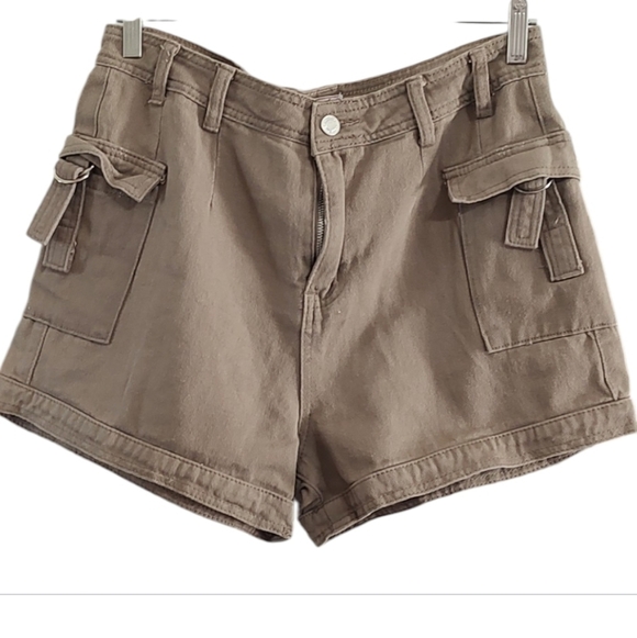 sixty six Pants - Casual Brown Cargo Shorts